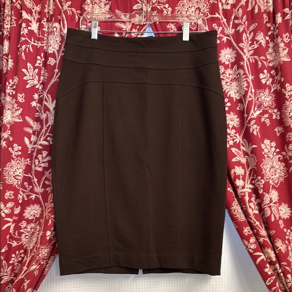 Adrienne Vittadini Dark Brown Pencil Skirt